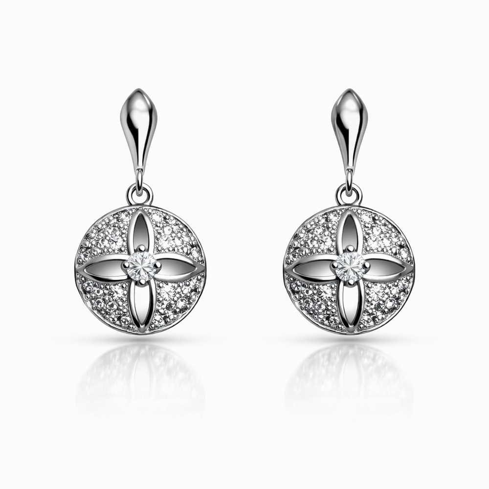 ⚜️ Elegant Silver Drop Earrings